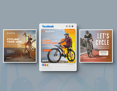 Cycling Tour Post Design adobe photoshop banner branding design graphic design social media social media post