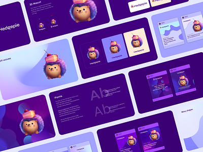 Hedgepie DeFi Brand Identity 3d character 3d hedgehog 3d logo 3d mascot branding guidelines crypto illustration cute character defi defi identity defi logo hedgehog mascot mascot illustration nft pancake swap social media design web3 web3 design web3 guidelines web3 identity