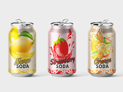 Soda Can Product Design adobe illustrator adobe photoshop branding graphic design mockup product design