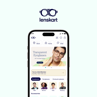 Redesigned Lenskart App appdesign design ui uiux uiuxdesign ux