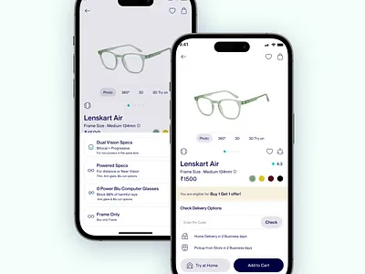 Redesigned Lenskart App appdesign design ui uiux uiuxdesign ux