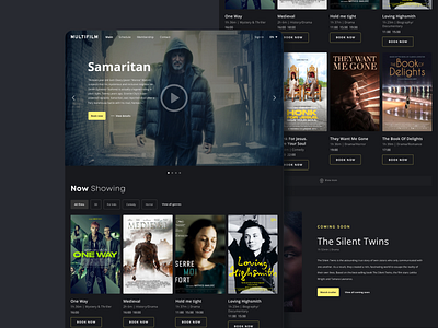 Movie theatre website branding cinema design logo movie theatre ui ui design web web design website