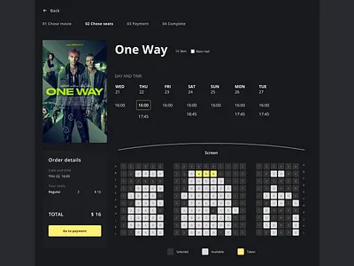 Movie theatre ticket ordering branding cinema design logo movie theatre ticket ordering ui ui design web website