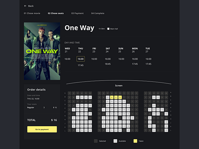 Movie theatre ticket ordering branding cinema design logo movie theatre ticket ordering ui ui design web website