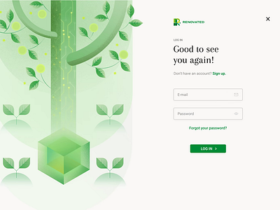 Crypto-eco site animation (desktop) animation crypto desktop eco ecology grain graphic design illustration minimal money motion graphics noise texture trees ui vector web