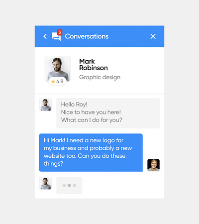 Freelami - Conversation chat concept design interface ui