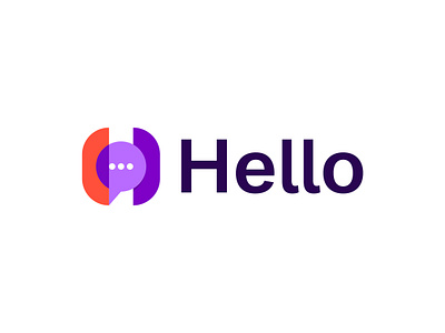 Hello best chatting logo brand identity chatting chatting icon creative flat h letter h logo hello icon letter h logo design message messenger modern professional speak text top chatting logo