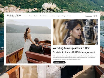 Wedding Artist Website beauty concept fashion landing page marketing user interface ux website