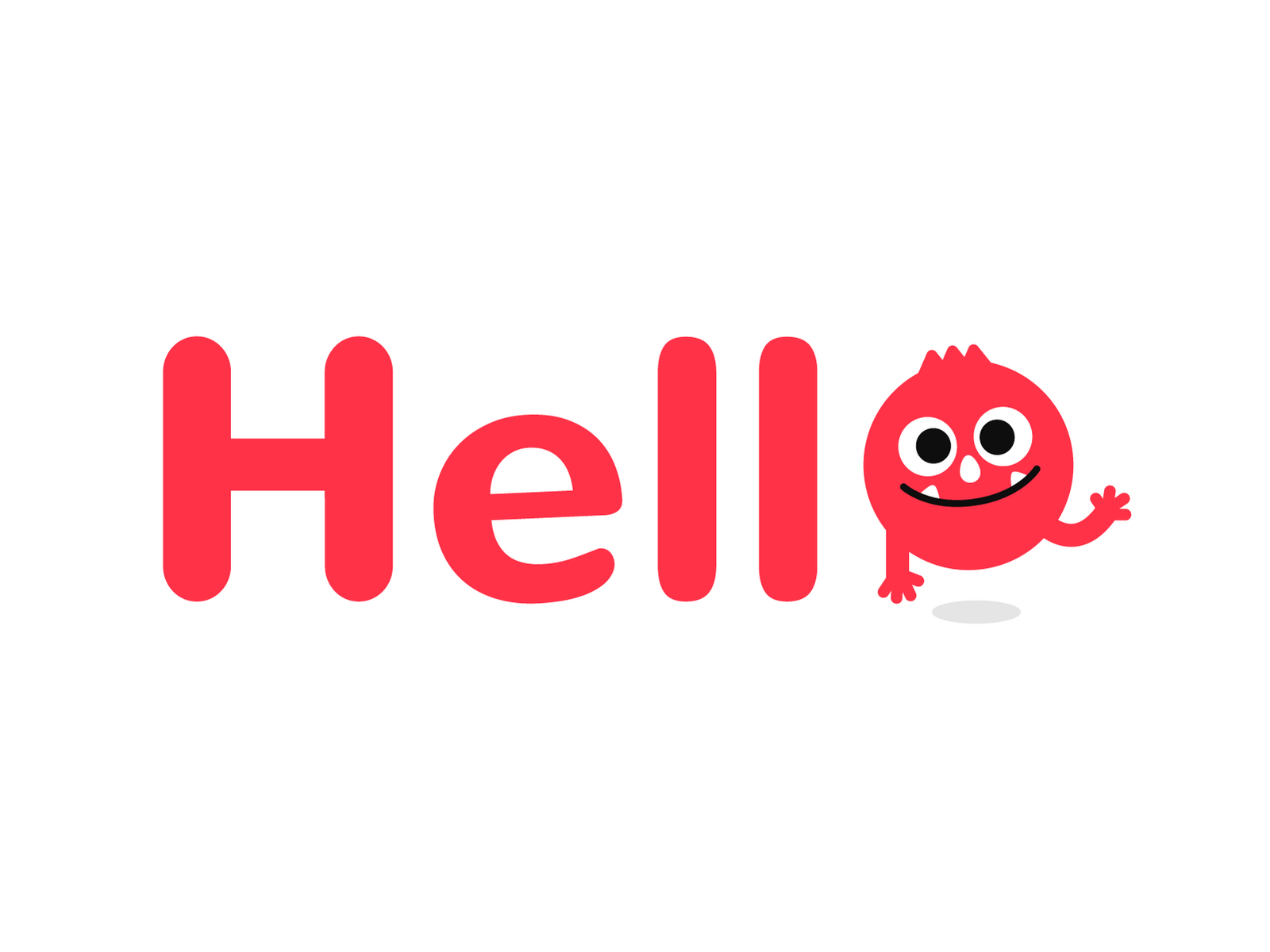 Red Dot Monster Mascot animation branding cartoon character children creature emoji emoticon flat funny gif happy icon illustration kids logo mascot monster red vector