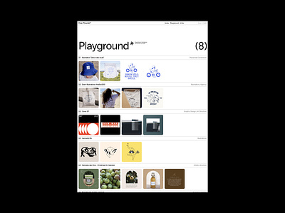 Fany Portfolio 23 - Playground page branding clean design illustration layout minimal playground portfolio projects ui website works