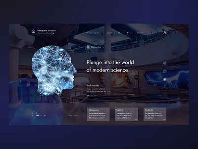 Interactive museum of science and technology design museum technology uidesign ux ui web