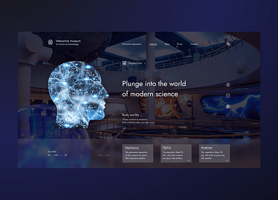 Interactive museum of science and technology design museum technology uidesign ux ui web