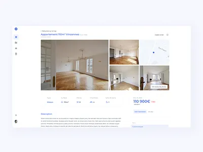 Real estate page clean design minimal ui ux web