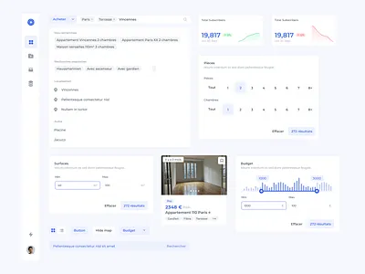 Real estate elements clean design minimal ui ux web
