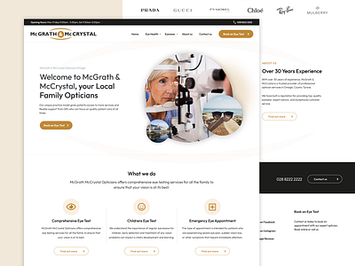 Opticians Website - Landing Page clean typography corporate corporate web design homepage interface mobile design responsive design ui user experience user interface ux web design wordpress