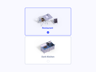 Restaurant survey 3D elements design minimal ui ux web