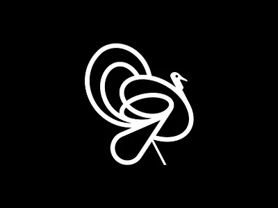 Turkey abstract bird brand designer creative emblem feathers flat illustration geometric graphic design illustration logo logo designer logomark plumage sign simple symbol turkey vector vector illustration