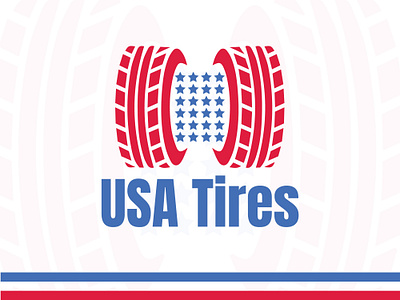 USA Tires Company Logo brand identity design brand logo branding company logo design graphic design illustration logo logo design tire company logo tire logo ui vector