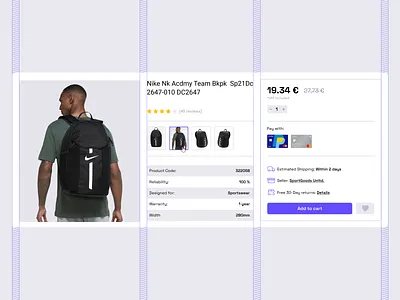Product Details - TETI appdesign backpack checkout checkoutpage details ecommerce onlineshopping pay payment paymentpage product productdetails productpage shop shopping uidesign uiux uxdesign webapp webdesign