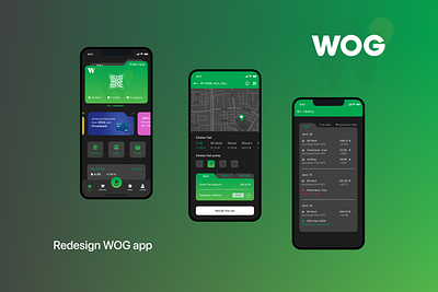 Redesign WOG app design fuel gas station redesign ux uxui wog