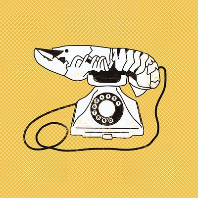 Phone-lobster Dali art graphic design illustration illustrator