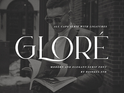 Gloré - Modern & Elegant Serif Font all caps font best seller font branding font canva font classy font commercial use font cricut font display serif font elegant serif font graphic design headline font logo serif font logos font magazine font minimalist font modern serif font serif font typeface serif website font wedding font