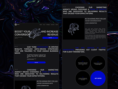 Web-site for marketing agency (design and develop) 3d design graphic design typography ui ux web webdesign webdevelopment