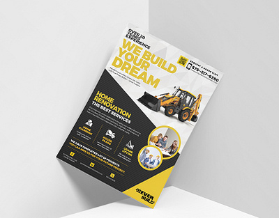 We Build Your Dreams #construction adobe photoshop banner branding design designer flyer graphic design social media social media design
