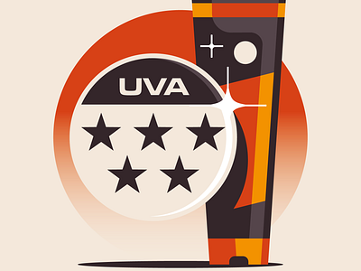 Seven sun safety myths (Which? Travel) icon illustration sunscreen uva