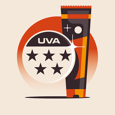 Seven sun safety myths (Which? Travel) icon illustration sunscreen uva