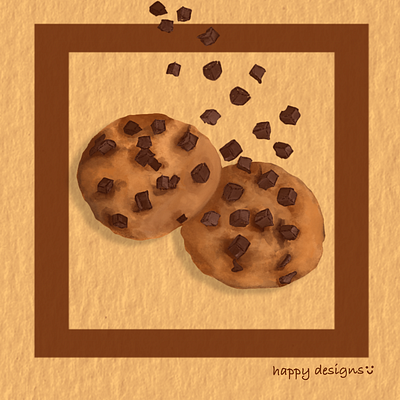 Cookie Illustration 🍪 cookies design digital art digital illustration illustration