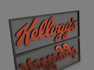 Kellogg's 3d 3d design autodesk branding design inventor kelloggs logo rendering