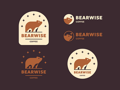 Bearwise Coffee affinity designer branding coffee logo vector