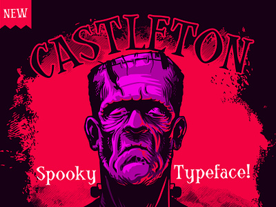 Castleton - Scary Display autumn branding design fall font ghost graphic design halloween halloween poster horror illustration logo monster scary spooky typeface vintage vintage horror zombie