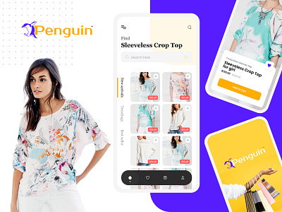 Sleeveless Crop Top app ecommerce graphic design ui