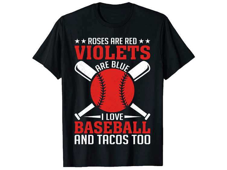 Roses Are Red Violets, Baseball T-Shirt Design. by Sk. Ayesha on Dribbble