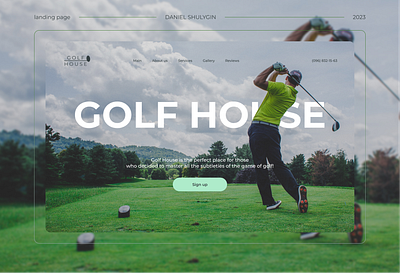 Golf club / Landing Page / Home Page UI design ui ux