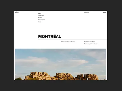 KÖLD branding minimalism online magazine photography typography ui web design website