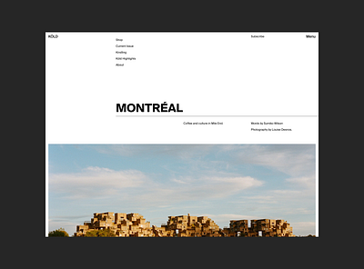 KÖLD branding minimalism online magazine photography typography ui web design website