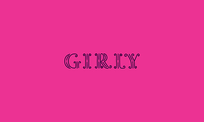 Girly Logo brand childish clean cute design female feminine font fun girl girly icon identity illustration logo mark pink symbol typeface typography