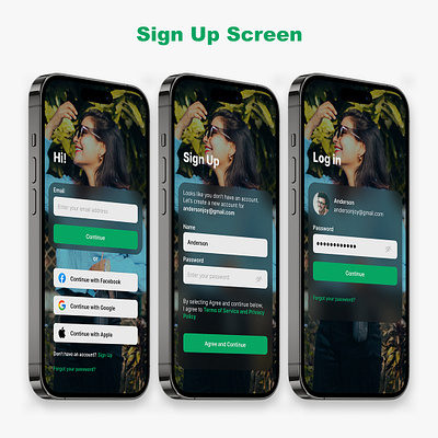Sign Up Screen app design designinspiration ui ui screens uiinspiration uitrends uiux userexperience userinterface ux uxdesigner uxinspiration webdesigner