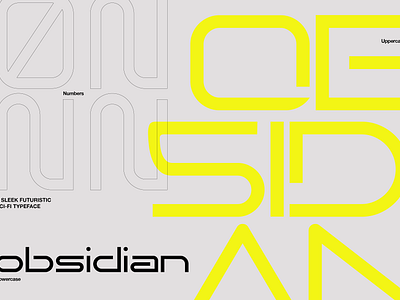 Obsidian - Futuristic Display branding coding cyberpunk cyborg design font futuristic gaming graphic design illustration logo movie racing sci fi space spaceship technology typeface ui ux