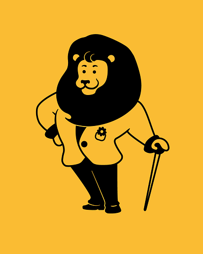 Dandy Lion branding design graphic design illustration