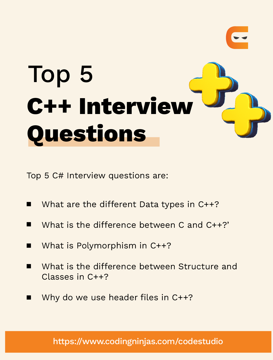 Top 5 C++ Interview Questions by Ishita Juneja on Dribbble