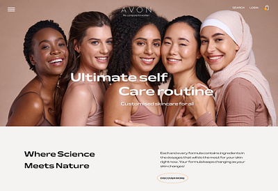 AVON - Website Design Landing Page design landing page skincare brands ux web design web development