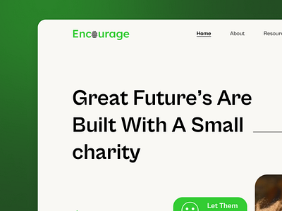 Encourage - A Charity Website design design graphic design logo typography ui ui mobile design ux vector