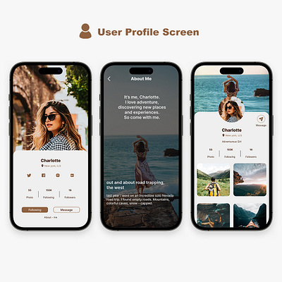 User Profile Screen animation behance figma figmascreen graphic design illustration logo profile screen ui ui screens uidesigner uiinspiration uitrends uiux user profile screen userinterface userprofile ux uxdesigner xd