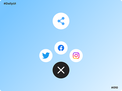 Share button - DailyUI Challenge #010 appdesign closed dailyui dailyui001 dailyui010 dailyui10 dailyuichallenge dailyuichallenge10 design expanded figma illustration logo product design share share button share button icon share icon share socials ui