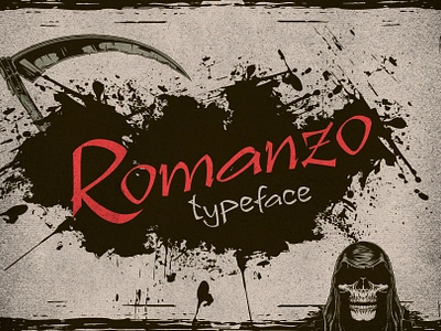 Romanzo - Creepy Display branding creepy dark demon design display flyer font freaky graphic design halloween horror illustration logo movie poster scary scream spooky typeface