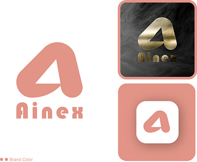 Ainex (A letter logo) - Logo Design 3d applogo brand branding businesslogo creativelogo fiverr freelancer graphic design gridlogo logo logodesign logodesigner logomaker logos minimal upwork